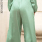 LOVE &amp; LEMONADE Light Green High Waist Wide Leg Loose Long Pants Spring LM82199-PANTS