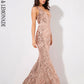 LOVE&amp;LEMONADE Off the Shoulder Geometric Sequins Bodycon Long Dress LM81343