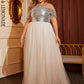 LOVE&LEMONADE Plus Size Sexy Silver Square Neck Off Shoulder Sleeveless Robe Sequin Mesh Sheer Party Dress LM84398PLUS