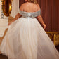 LOVE&LEMONADE Plus Size Sexy Silver Square Neck Off Shoulder Sleeveless Robe Sequin Mesh Sheer Party Dress LM84398PLUS