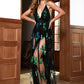 LOVE&amp;LEMONADE Sexy Deep V-Neck Big Backless A-Line Whit Split Sequin Maxi Dress LM99073