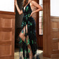 LOVE&amp;LEMONADE Sexy Deep V-Neck Big Backless A-Line Whit Split Sequin Maxi Dress LM99073