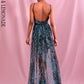 LOVE&amp;LEMONADE Sexy Green Deep V-Neck Two-Pieces Bodycon Bead Material (Removable Skirt) Party Dress LM82370