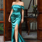 LOVE &amp; LEMONADE Sexy Green Off-Shoulder Tube Top With Split Trailing Maxi Dress LM82060