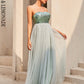 LOVE&amp;LEMONADE Sexy Green Wrap Chest Sleeveless Sequin Lace-Up Robe Mesh Sheer Party Dress  LM84399