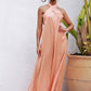 LOVE&amp;LEMONADE Sexy Light Green Tube Top Changeable Long Belt A-Line Loose Satin Summer Jumpsuit LM83449-A