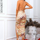 LOVE&amp;LEMONADE Sexy Pic Two-Piece Hollow Swirl Splicing Slim Slit Party Split Set WTS03092-1