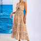 LOVE&amp;LEMONADE Sexy Pink Halterneck Waist Plaid Spring And Summer Beach Mid-Length Dress WD04139-PIC