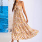 LOVE&amp;LEMONADE Sexy Pink Halterneck Waist Plaid Spring And Summer Beach Mid-Length Dress WD04139-PIC