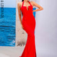 LOVE&LEMONADE Sexy Red Tube Top Halter Hollow Sleeveless Corset Slit A-Line Party Maxi Dress LM84296