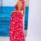 LOVE&amp;LEMONADE Sexy Red Two Piece Stretch Top High Waist Cross Rope Tie Tube Top Party Suit WT/S04339 RED