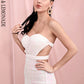 LOVE&amp;LEMONADE Sexy Reflective White Tube Top Cut Out Backless Bodycon Elastic Sequins Dinner Maxi Dress LM81335-1