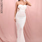LOVE&amp;LEMONADE Sexy Reflective White Tube Top Cut Out Backless Bodycon Elastic Sequins Dinner Maxi Dress LM81335-1