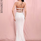 LOVE&amp;LEMONADE Sexy Reflective White Tube Top Cut Out Backless Bodycon Elastic Sequins Dinner Maxi Dress LM81335-1