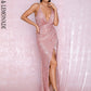 LOVE&amp;LEMONADE Sexy Rose Gold Open Back Cross Split Sequins Party Maxi Dress LM81876