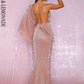 LOVE&amp;LEMONADE Sexy Rose Gold V-Neck Single Sleeve Sequins Split Party Maxi Dress LM81848