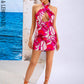 LOVE&amp;LEMONADE Sexy Rose Red Cross Strap Mid Waist Slim Party Mini Dress MD03657-ROSE RED