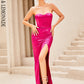 LOVE&amp;LEMONADE Sexy Rose Wrap Sleeveless Corset A-Slit Sequin Party Maxi Dress LM84401