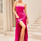 LOVE&amp;LEMONADE Sexy Rose Wrap Sleeveless Corset A-Slit Sequin Party Maxi Dress LM84401