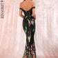 LOVE &amp; LEMONADE Sexy Tube Top Black Positioning Pattern Sequins Slimming Fishtail Shape Maxi Dress LM81343-3