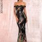 LOVE &amp; LEMONADE Sexy Tube Top Black Positioning Pattern Sequins Slimming Fishtail Shape Maxi Dress LM81343-3