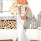 LOVE &amp; LEMONADE Sexy White  Tube Top With Split Trailing Maxi Dress LM82060