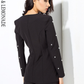 LOVE&amp;LEMONADE V-Neck Nail Together Two-Pieces Sets Black/ Gary/Red LM80316-4